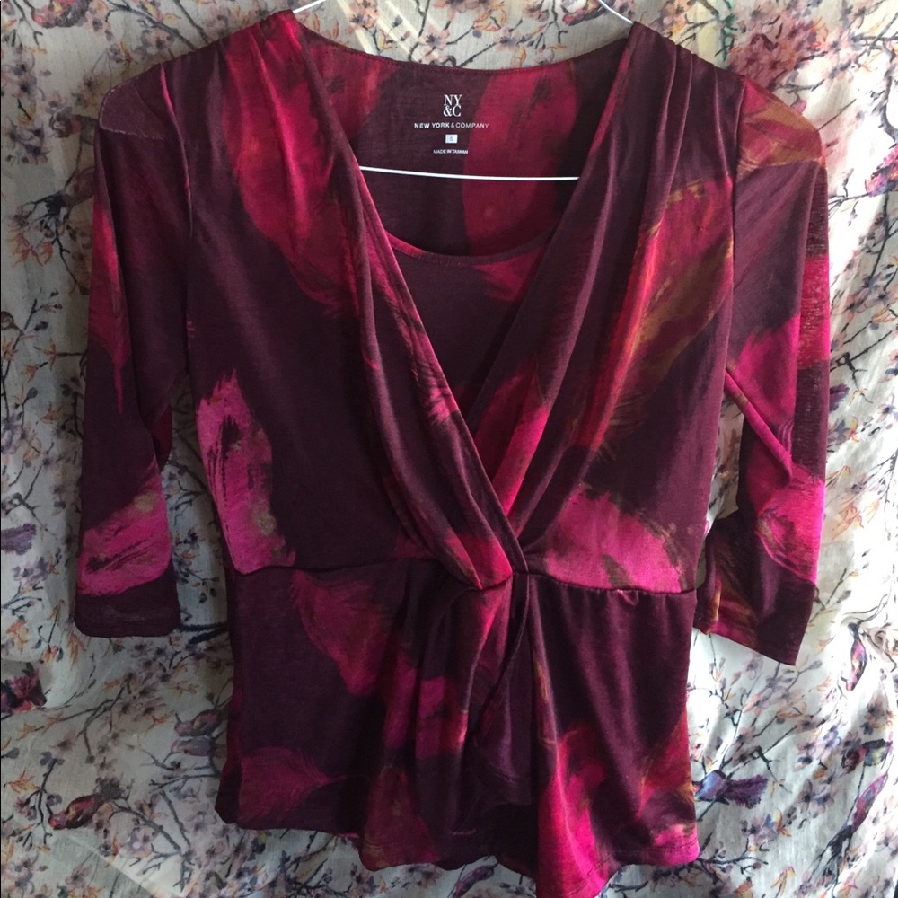 NY & Company Faux Wrap Top