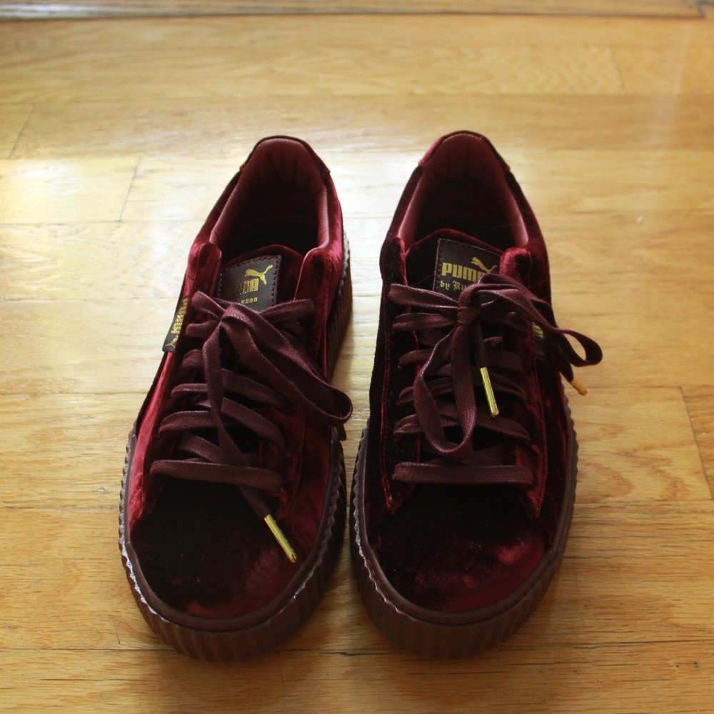 Red Velvet Fenty Puma Creepers brand new