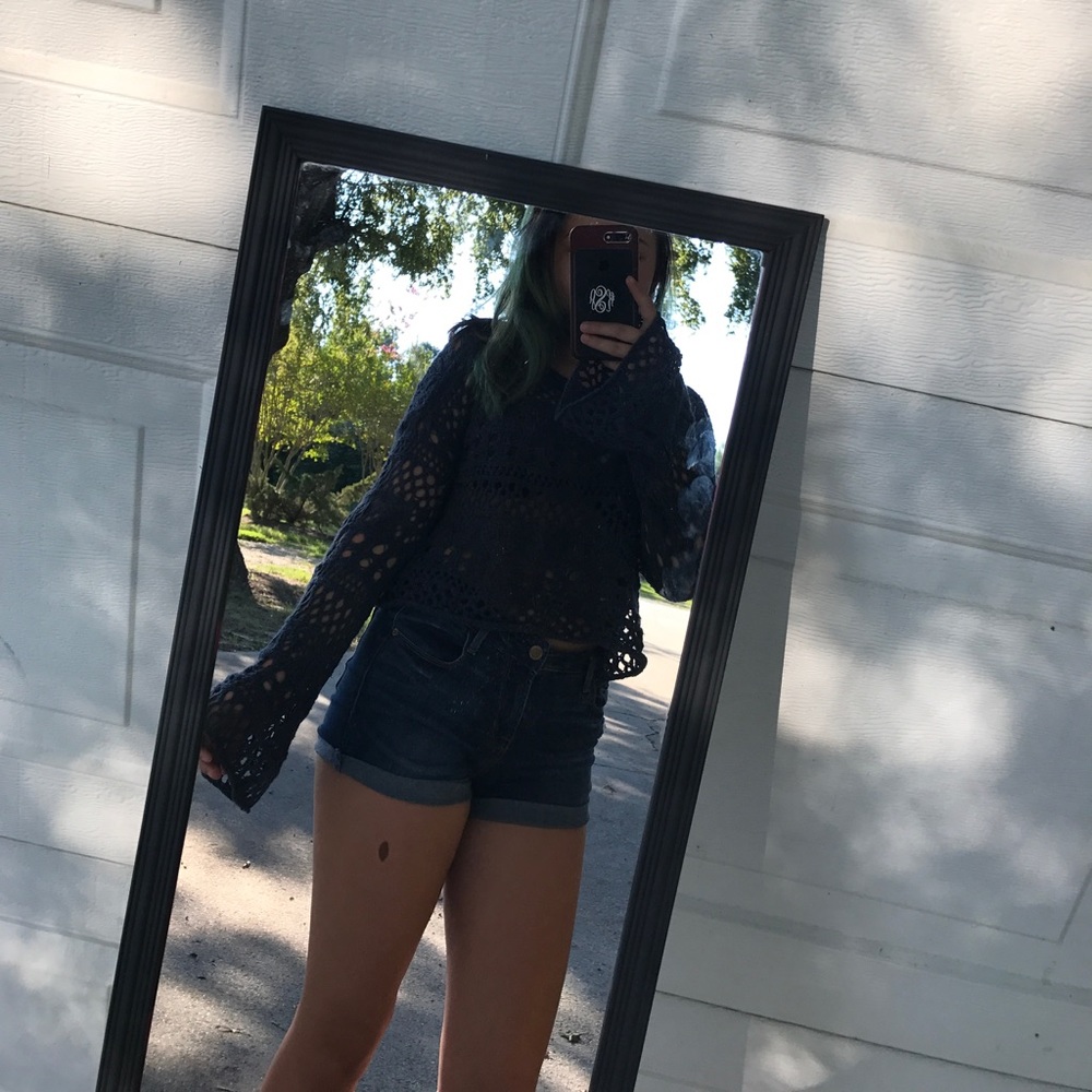 Hollister Crochet Sweater