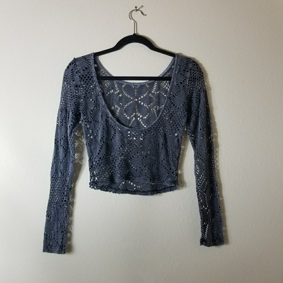 Urban outfitters Gray Cut-out Crop top - Picture 4 of 4