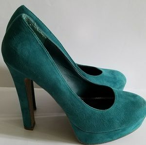 Suede Teal Shoes