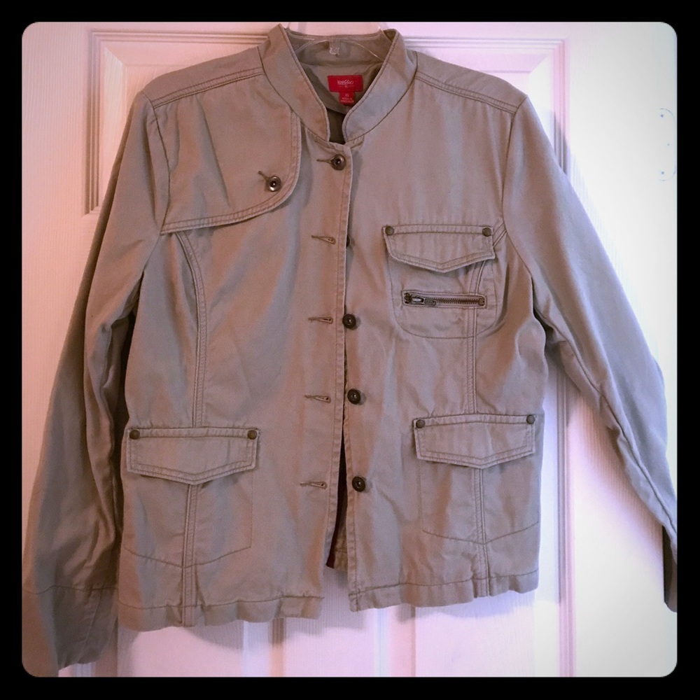 Mossimo Beige Button Down Jacket