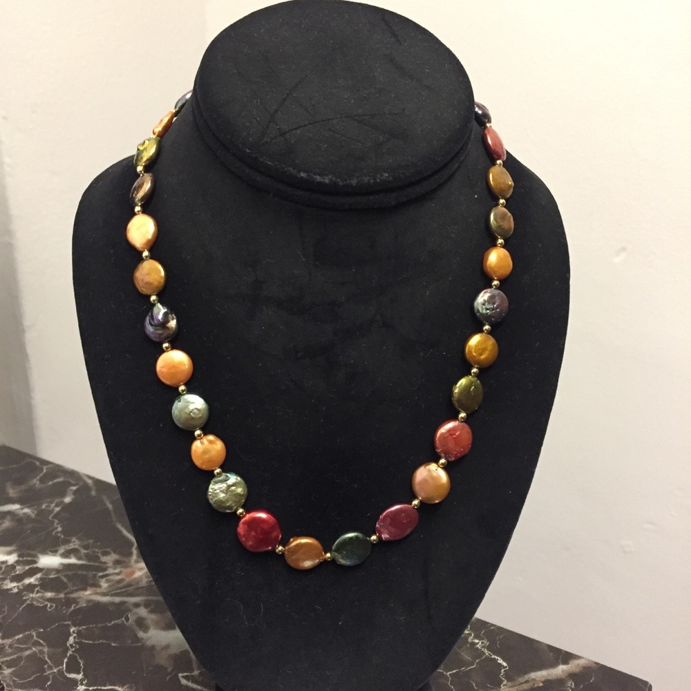✨RARE Dye Pearl Necklace & Bracelet Set✨