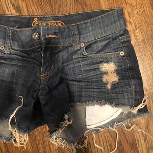 Car Mar Distressed Jean Shorts