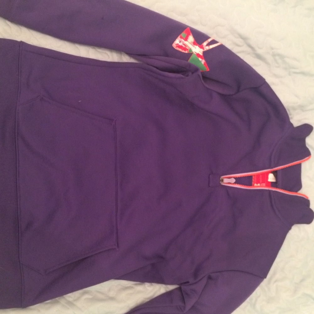 Under armor purple pullover! Girls large!