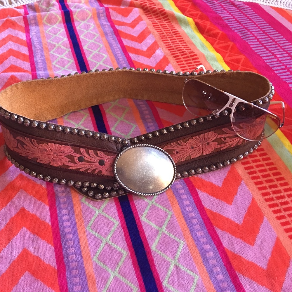 Pink and silver belt