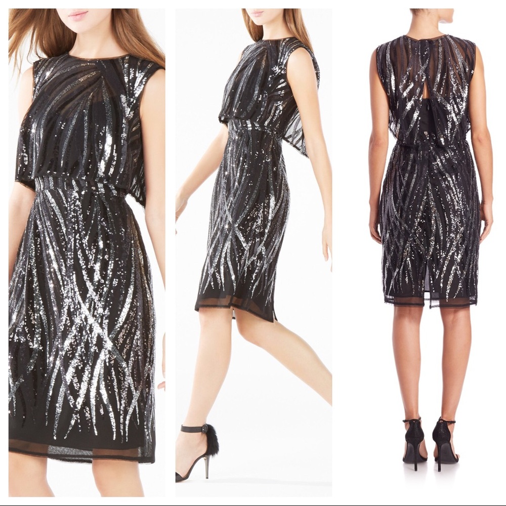 BCBGMAXAZRIA Sequined cocktail dress