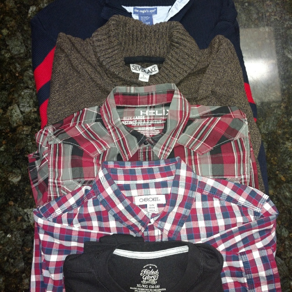 5 count boys long sleeve shirts good to brand new