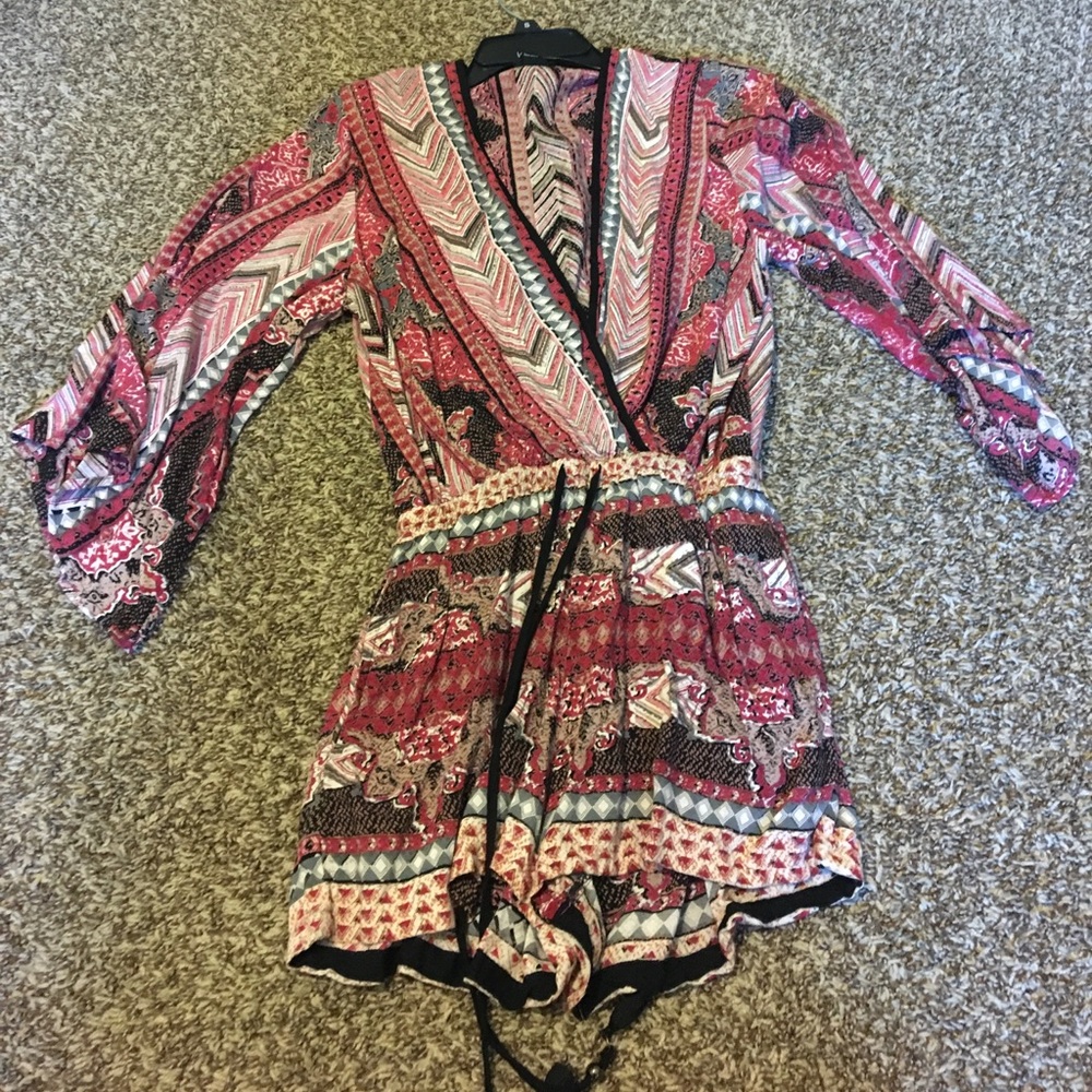 Pink Pattern Romper