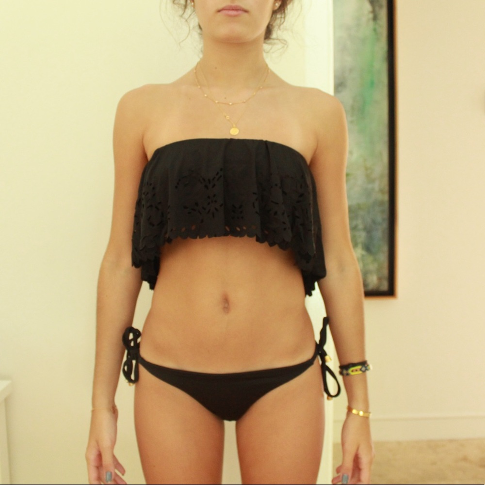 black SOL SWIM top and SHAY TODD bottom