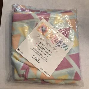 Lularoe Kids L/XL Leggings Pastel Geo