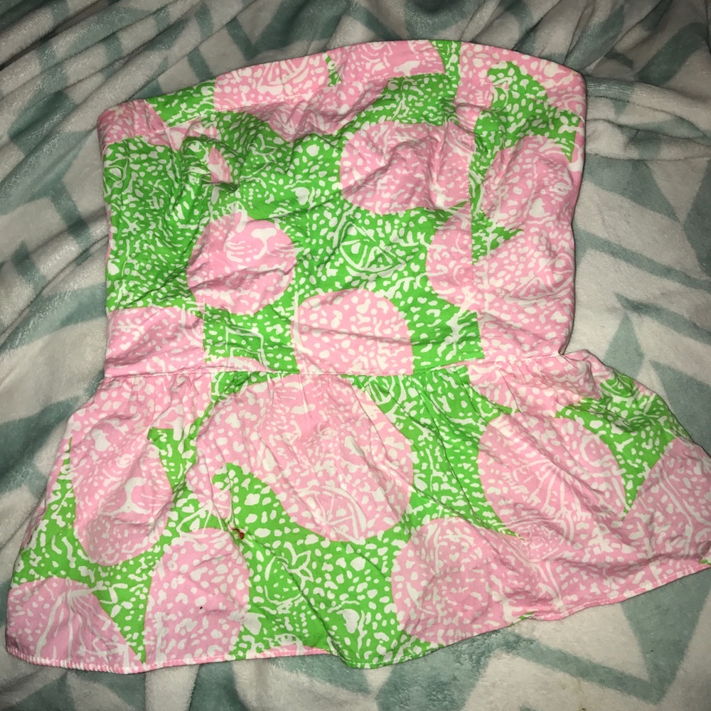 Lily Pulitzer strapless top