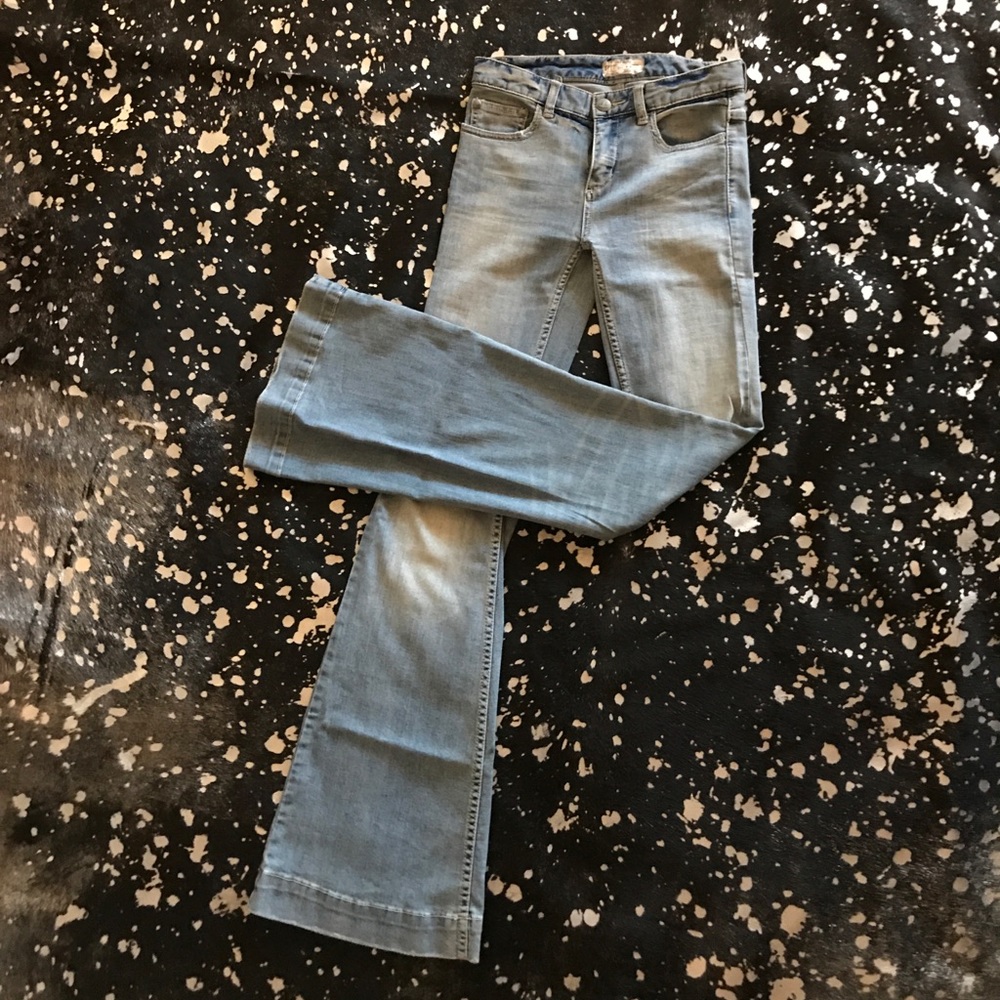 Free People Light Wash Flare Jeans