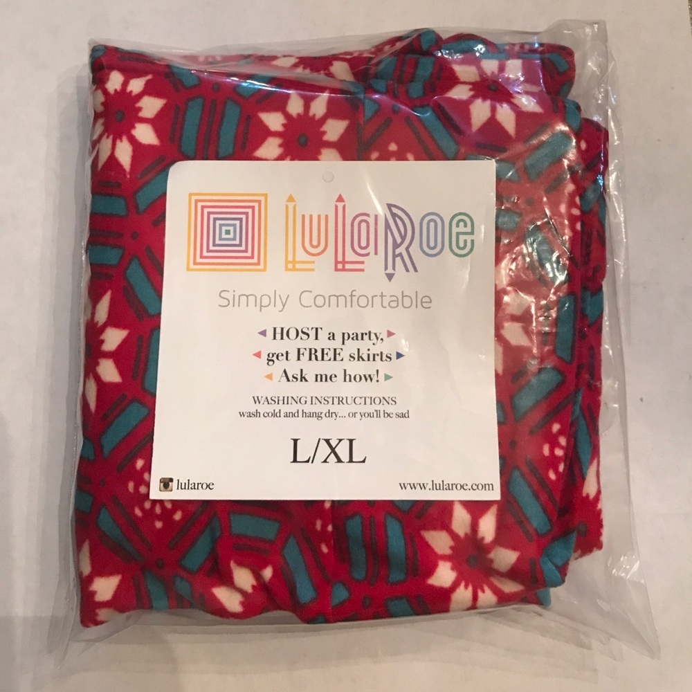 Lularoe Kids L/XL Leggings Red