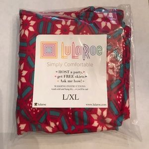 Lularoe Kids L/XL Leggings Red