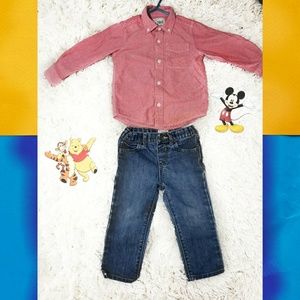 BOYS BUTTON DOWN & JEANS