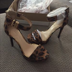 Jessica Simpson leopard skin shoes