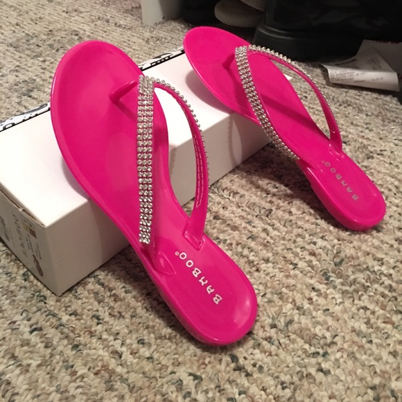 Pink sandals with diamonds - Picture 2 of 2