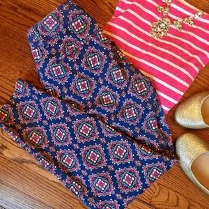 J Crew Patterned Ankle Pants Size 0