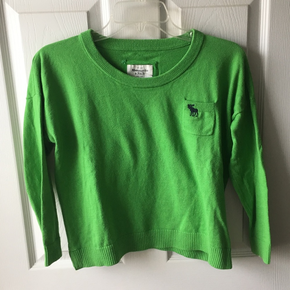 LAST CALL Green Cropped Sweater