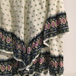 Ruffle Silk Printed Tank