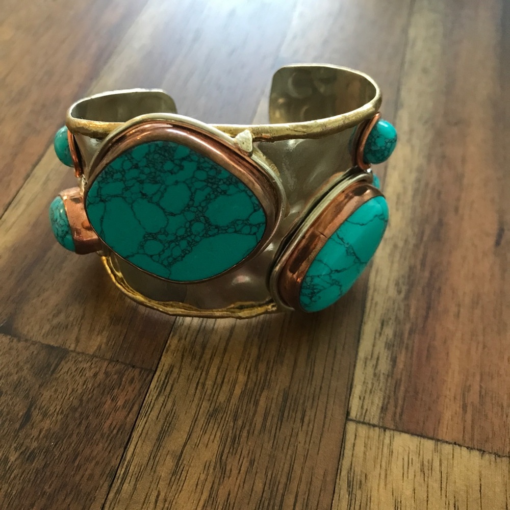 Silver, Copper, Brass Turquoise bracelet