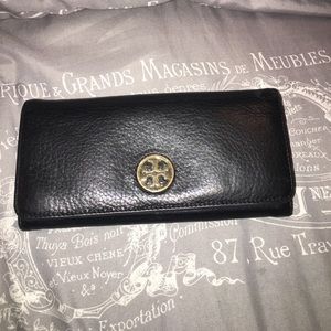 Tory Burch long black wallet