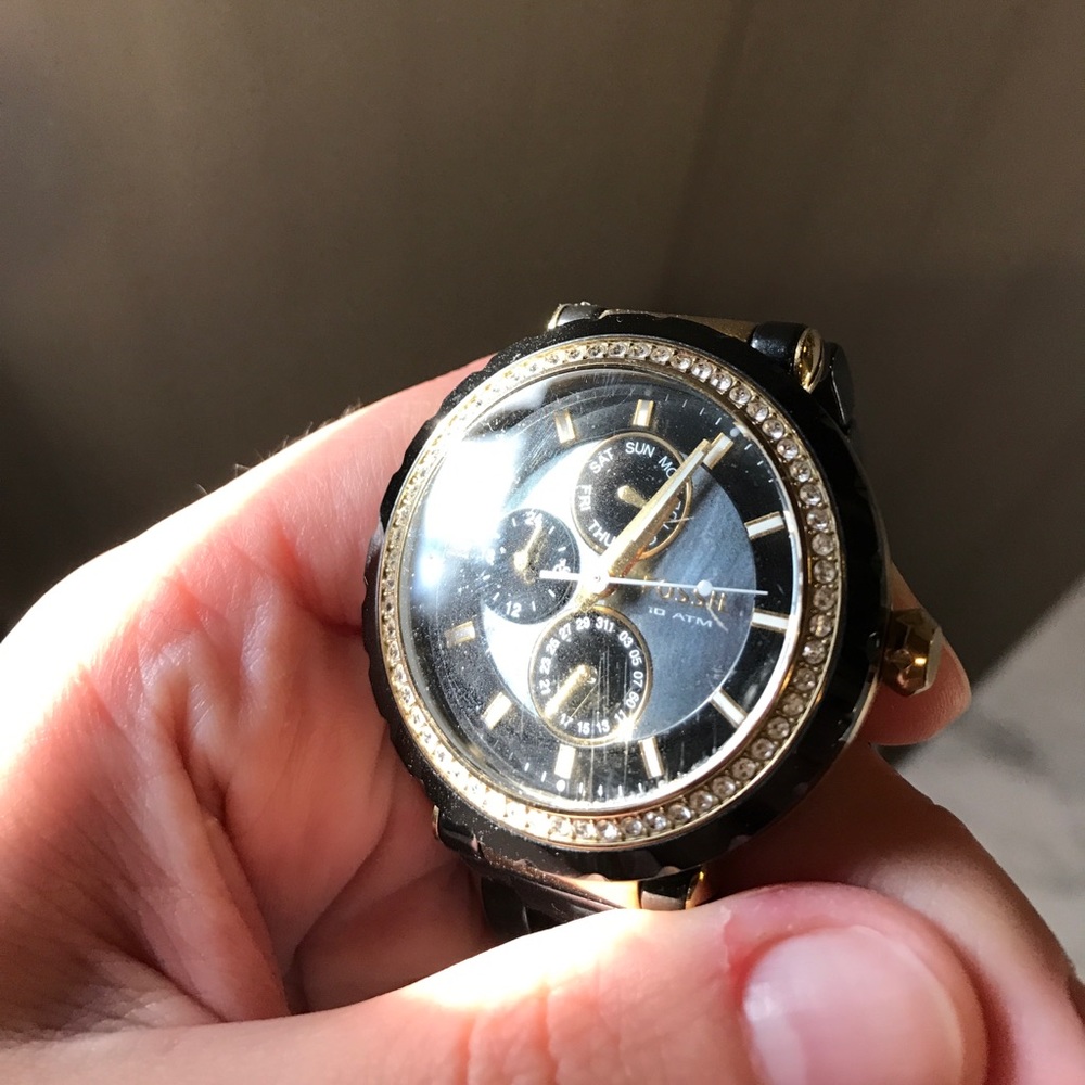 ❌SOLD❌ Ceramic Fossil Watch Mother of Pearl Face - Picture 7 of 7