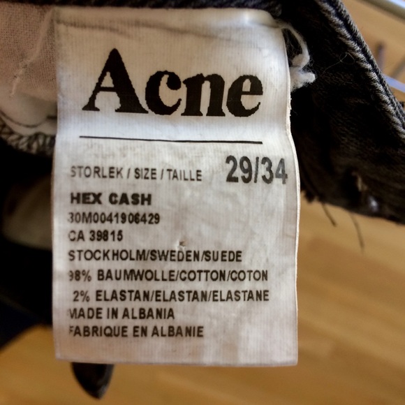✨SOLD✨Acne Studios Hex Skinny Jeans Cash 29 - Picture 5 of 6