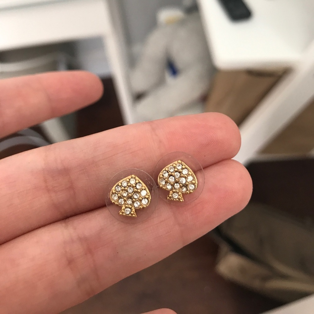 Sparkly gold Kate spade studs