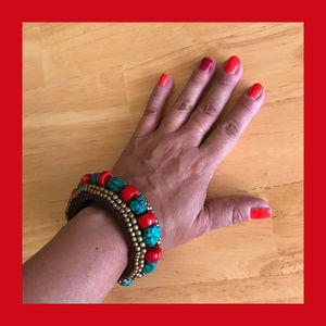 Handmade Bangle with Turquoise