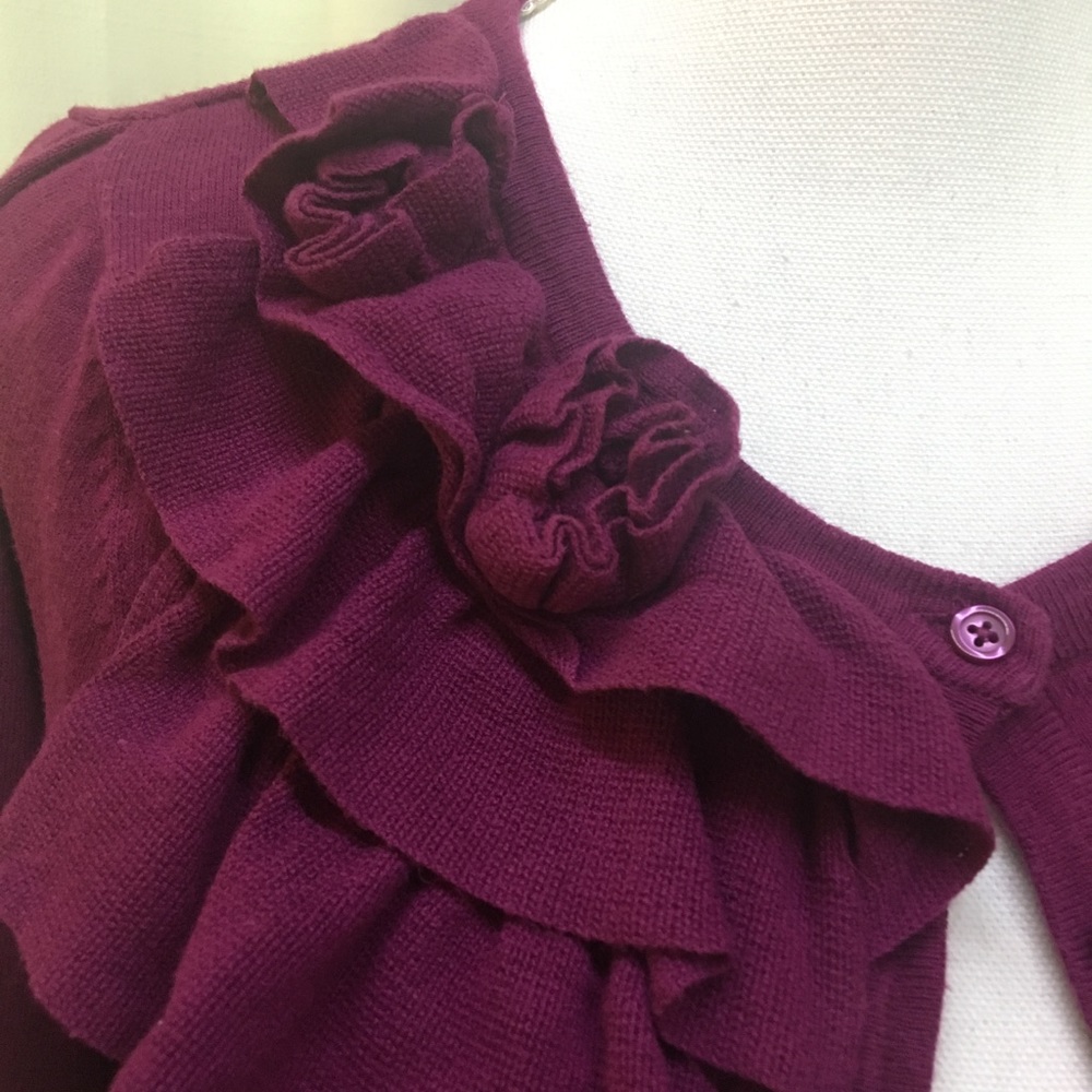 ELLE Fuchsia Pink Cardigan Sweater woman's Small - Picture 5 of 8