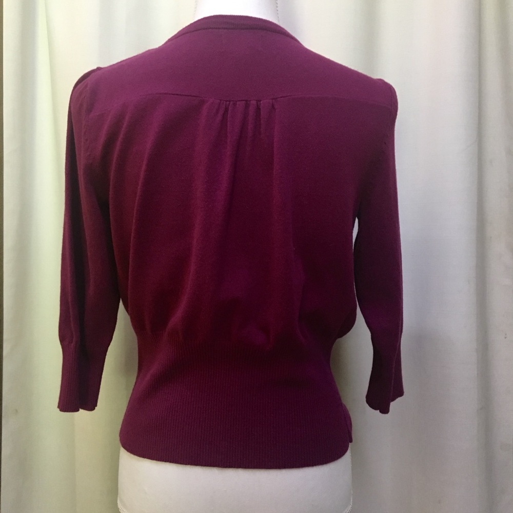 ELLE Fuchsia Pink Cardigan Sweater woman's Small - Picture 6 of 8