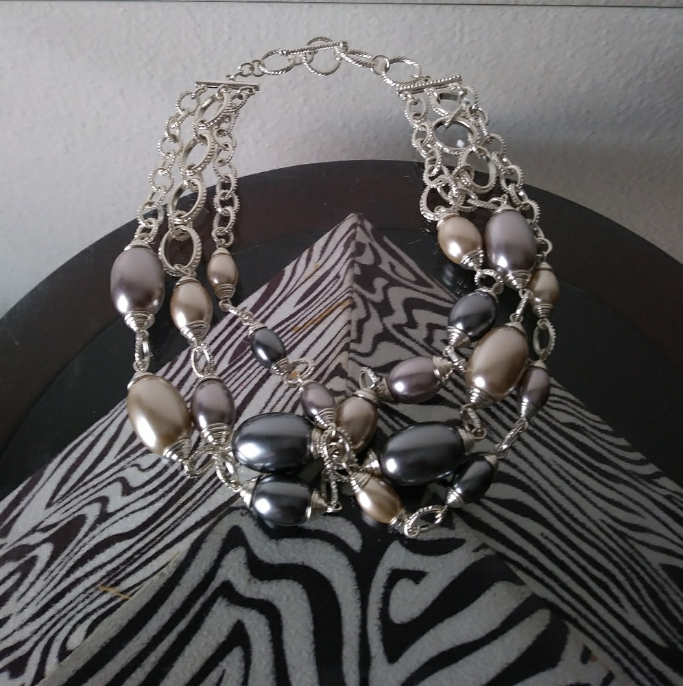 Pearlesque multi-strand necklace