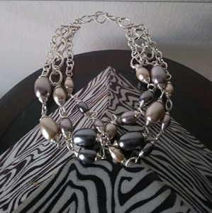 Pearlesque multi-strand necklace