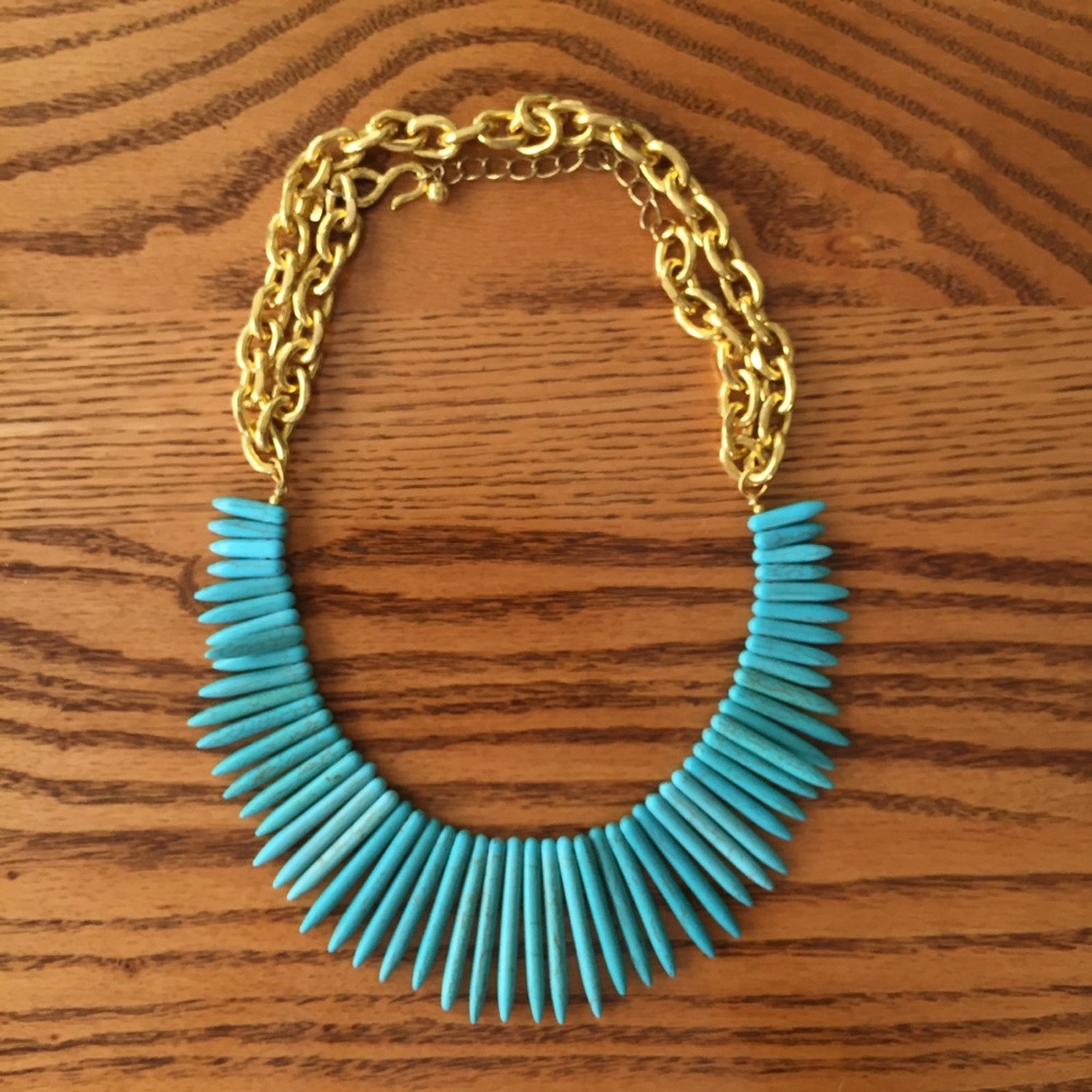 Turquoise Howlite Spike Necklace