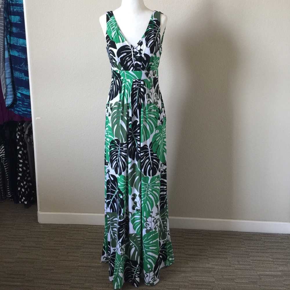 Banana Republic maxi dress. New. Black,white,green