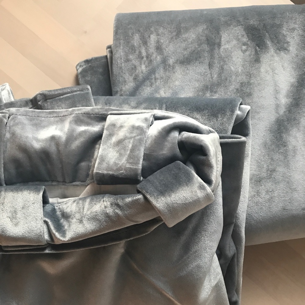 Window velvet curtains. Two 95" panels