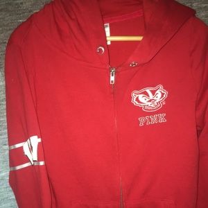 Pink badger sweater