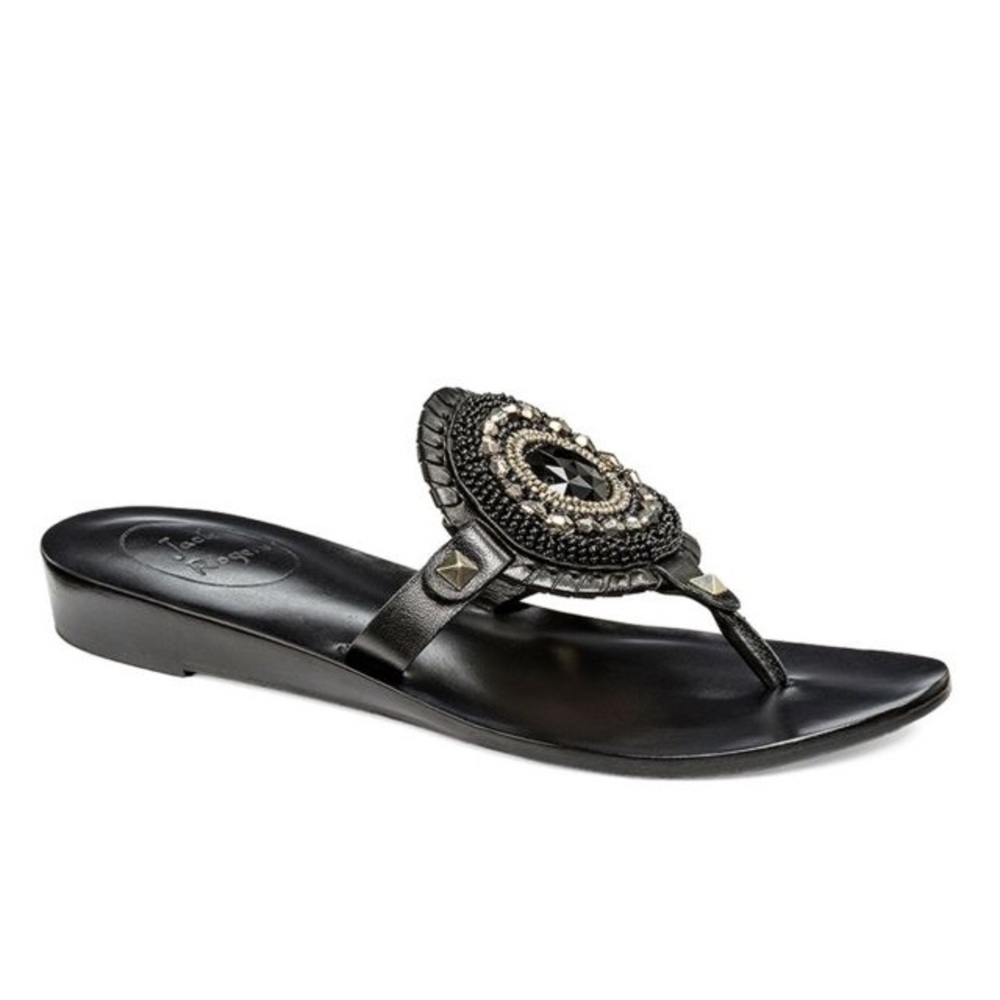 Jack Rogers Gisele Leather Thong Sandals