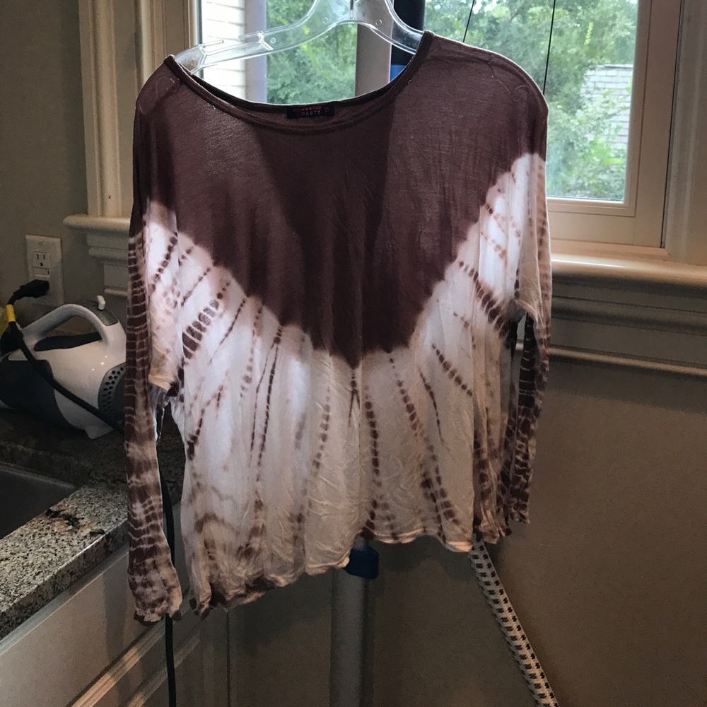 T party open back shirt