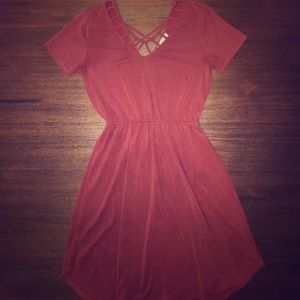 Maroon cut out detail dress size medium