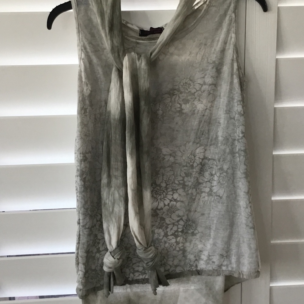 Bohemian style cotton top with matching scarf
