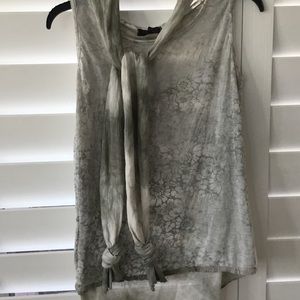 Bohemian style cotton top with matching scarf