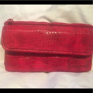 Miche red croc wallet