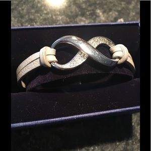 Sterling Silver Swarovski  infinity bracelet