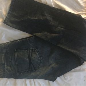 Men's faded slim fit, skinny legs