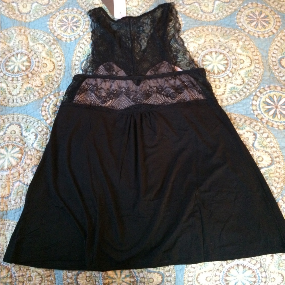 NWT, Daisy Fuentes Black Lace Tank and PJ set 2X - Picture 4 of 5