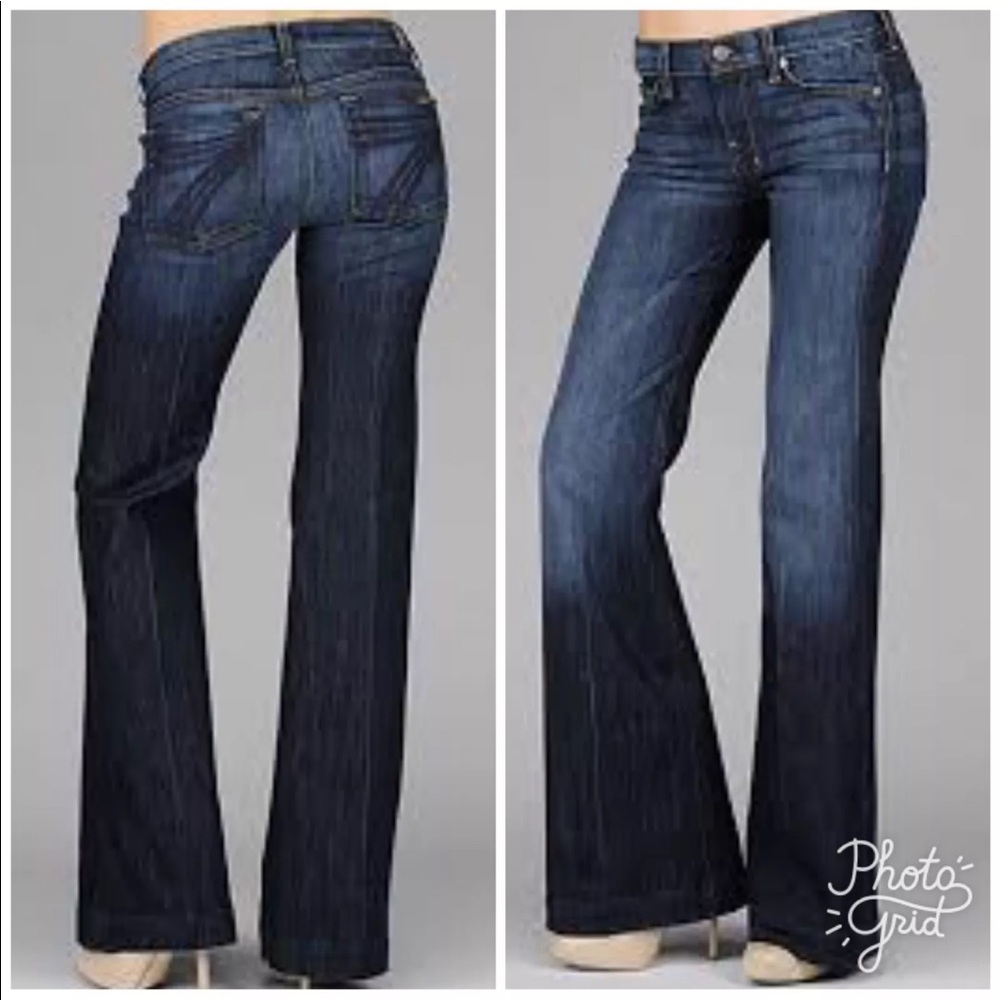 7 FAM Dojo Midnight New York Sz 26 Inseam 31" FLAW