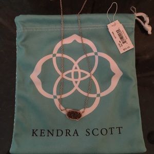 SALE Kendra Scott Elisa Necklace Rose Gold Drusy